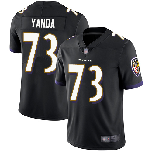Baltimore Ravens Limited Black Men Marshal Yanda Alternate Jersey NFL Football #73 Vapor Untouchable->nfl t-shirts->Sports Accessory